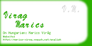 virag marics business card